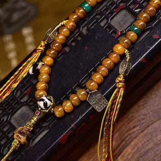 Buddha Gift Tibetan 108 Beads Bone Beads Dzi Bead Keep Away Evil Spirits Mala