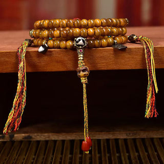 Buddha Gift Tibetan 108 Beads Bone Beads Dzi Bead Keep Away Evil Spirits Mala