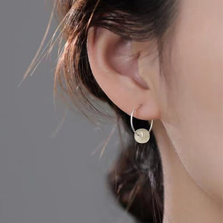 Buddha Gift 925 Sterling Silver Hetian Jade Bead Luck Earrings