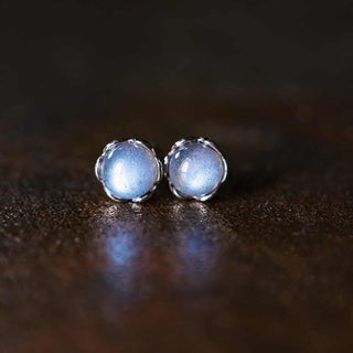 Buddha Gift 925 Sterling Silver Moonstone Positive Earrings