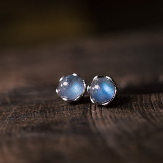 Buddha Gift 925 Sterling Silver Moonstone Positive Earrings