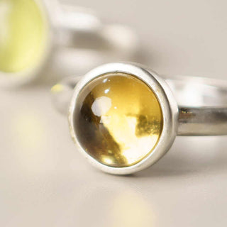 Buddha Gift Natural 925 Sterling Silver Citrine Adjustable Protection Ring