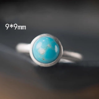 Buddha Gift Natural 925 Sterling Silver Lazurite Turquoise Adjustable Balance Ring