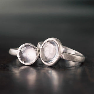 Buddha Gift Natural 925 Sterling Silver Pink Crystal Adjustable Warmth Ring