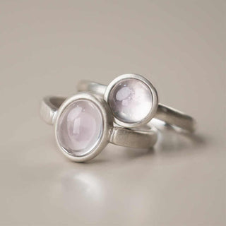 Buddha Gift Natural 925 Sterling Silver Pink Crystal Adjustable Warmth Ring