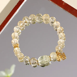 Buddha Gift Natural Citrine PiXiu Copper Coin Protection Bracelet