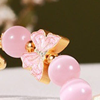 Buddha Gift 925 Sterling Silver Cat's Eye Hetian Jade Butterfly Peace Lock Charm Peace Bracelet