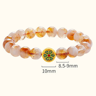 Buddha Gift 999 Sterling Silver Citrine Om Mani Padme Hum Protection Bracelet