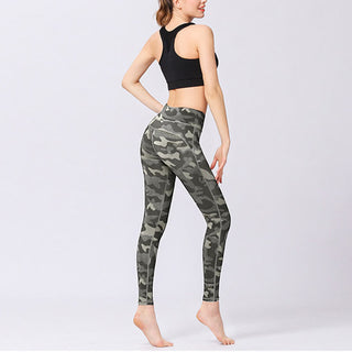 Buddha Gift Camo Print Sports Fitness Yoga High Waist Leggings Women's Yoga Pants