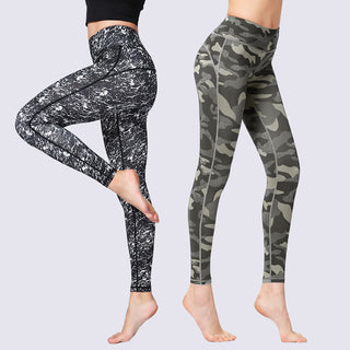 Buddha Gift Camo Print Sports Fitness Yoga High Waist Leggings Women's Yoga Pants