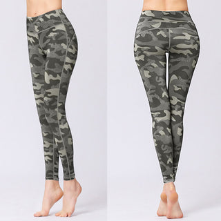 Buddha Gift Camo Print Sports Fitness Yoga High Waist Leggings Women's Yoga Pants