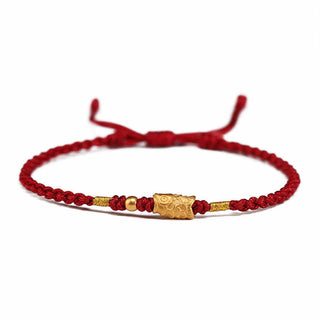 Buddha Gift 999 Gold Luck Protection Koi Fish Handmade Braided String Bracelet