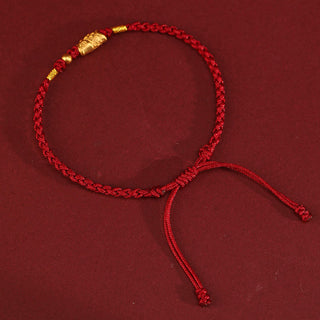 Buddha Gift 999 Gold Luck Protection Koi Fish Handmade Braided String Bracelet