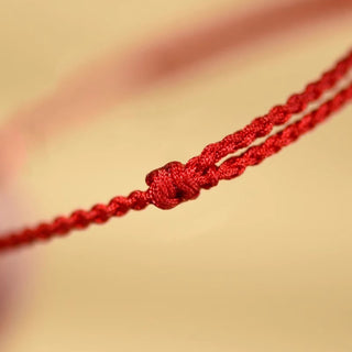 Buddha Gift Cinnabar Beads Peach Wood Blessing String Bracelet