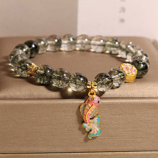 Buddha Gift Green Phantom Koi Fish Lucky Bracelet