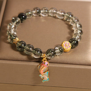 Buddha Gift Green Phantom Koi Fish Lucky Bracelet