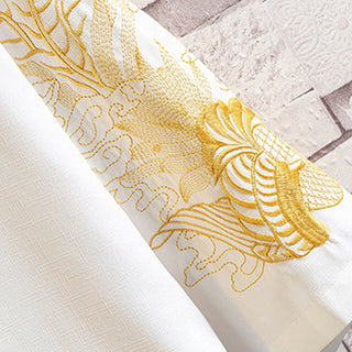 Buddha Gift Embroidery Dragon Phoenix Auspicious Cloud Waves Leaves Cranes Open Front Jacket Men's Kimono