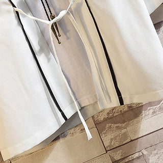 Buddha Gift Embroidery Dragon Phoenix Auspicious Cloud Waves Leaves Cranes Open Front Jacket Men's Kimono