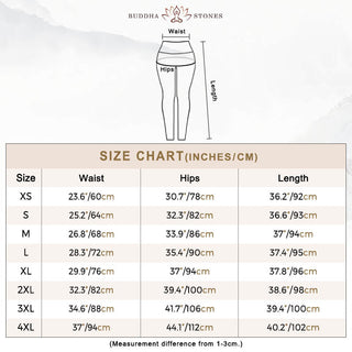 Buddha Gift Brown White Lotus Flower Print Gym Leggings Women's Yoga Pants