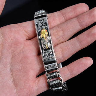 Buddha Gift Tibetan Copper Buckle Prayer Wheel Heart Sutra Pi Xiu Metal Bracelet