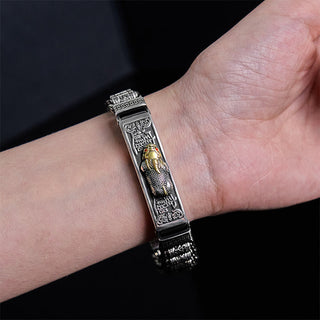 Buddha Gift Tibetan Copper Buckle Prayer Wheel Heart Sutra Pi Xiu Metal Bracelet