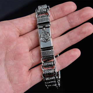 Buddha Gift Tibetan Copper Buckle Prayer Wheel Heart Sutra Pi Xiu Metal Bracelet