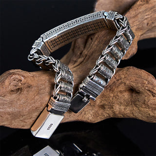 Buddha Gift Tibetan Copper Buckle Prayer Wheel Heart Sutra Pi Xiu Metal Bracelet