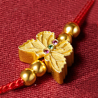 Buddha Gift 999 Sterling Silver Butterfly Red String Strength Bracelet