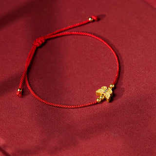 Buddha Gift 999 Sterling Silver Butterfly Red String Strength Bracelet