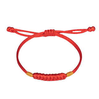 Buddha Gift Handmade Braided Red String Happy Knot Flat Knot Colorful Rope Bracelet