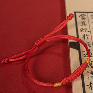 Buddha Gift Handmade Braided Red String Happy Knot Flat Knot Colorful Rope Bracelet