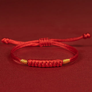 Buddha Gift Handmade Braided Red String Happy Knot Flat Knot Colorful Rope Bracelet