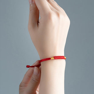 Buddha Gift Handmade Braided Red String Happy Knot Flat Knot Colorful Rope Bracelet
