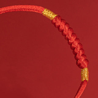 Buddha Gift Handmade Braided Red String Happy Knot Flat Knot Colorful Rope Bracelet