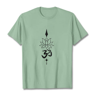 Buddha Gift Om Symbol Lotus Tee T-shirt