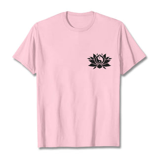 Buddha Gift Yin Yang Lotus Flower Design Tee T-shirt