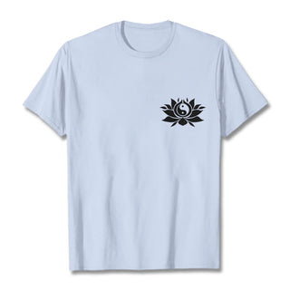 Buddha Gift Yin Yang Lotus Flower Design Tee T-shirt