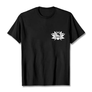 Buddha Gift Yin Yang Lotus Flower Design Tee T-shirt