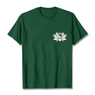 Buddha Gift Yin Yang Lotus Flower Design Tee T-shirt
