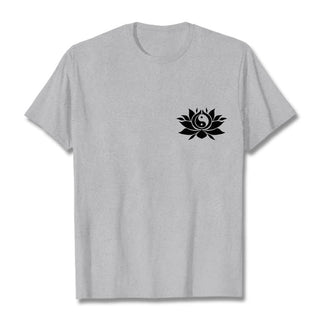 Buddha Gift Yin Yang Lotus Flower Design Tee T-shirt