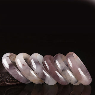 Buddha Gift Purple Jade Happiness Protection Bracelet Bangle
