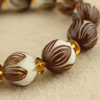Buddha Gift Tibetan Mala White Bodhi Seed Peace Bracelet
