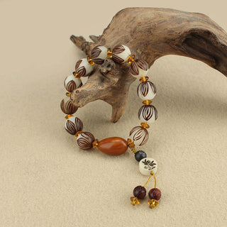 Buddha Gift Tibetan Mala White Bodhi Seed Peace Bracelet