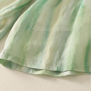 Buddha Gift 7-8 Length Elastic Waist Women's Wide Leg Cotton Linen Pants With Pockets