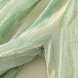 Buddha Gift 7-8 Length Elastic Waist Women's Wide Leg Cotton Linen Pants With Pockets