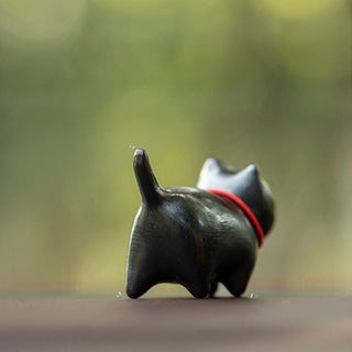 Buddha Gift Green Sandalwood Small Leaf Red Sandalwood Cute Cat Animals Soothing Peace Decoration