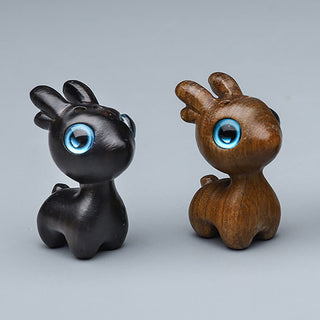 Buddha Gift Green Sandalwood Small Leaf Red Sandalwood Cute Cat Animals Soothing Peace Decoration