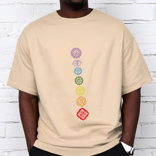 Buddha Gift Casual Colorful Circles Om Mani Padme Hum Pattern Tee T-Shirt