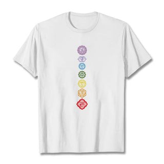 Buddha Gift Casual Colorful Circles Om Mani Padme Hum Pattern Tee T-Shirt