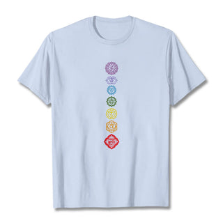 Buddha Gift Casual Colorful Circles Om Mani Padme Hum Pattern Tee T-Shirt